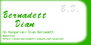 bernadett dian business card